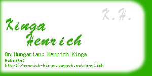 kinga henrich business card